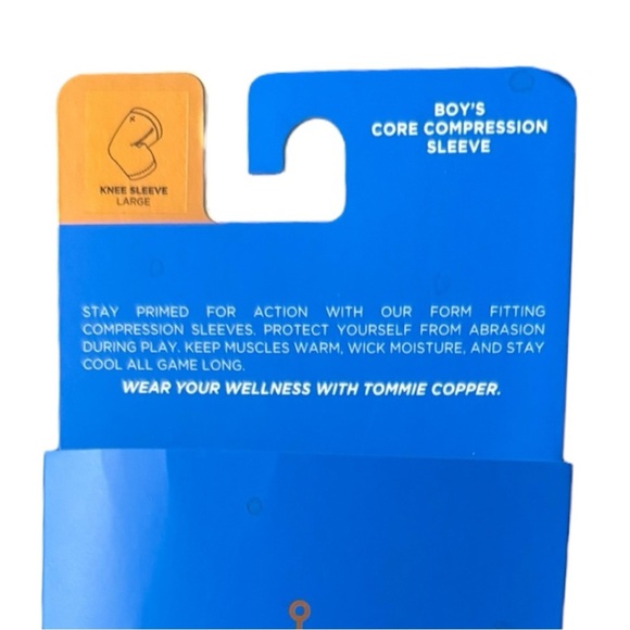 Tommie Copper Boy’s Core Compression Knee Sleeve Large Black - Picture 2 of 3